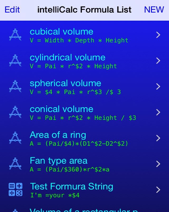 Formula List
