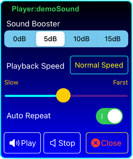 intelli-Morse Analyzer Player Dialog